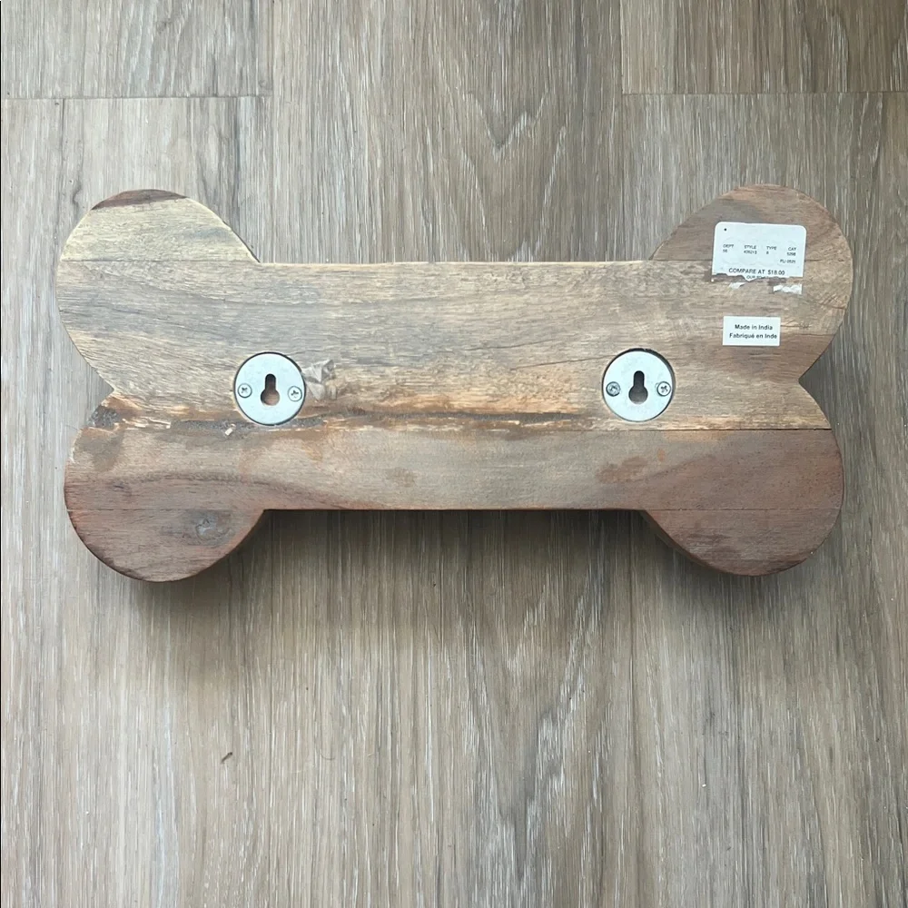 Wooden Dog Bone Wall Hook